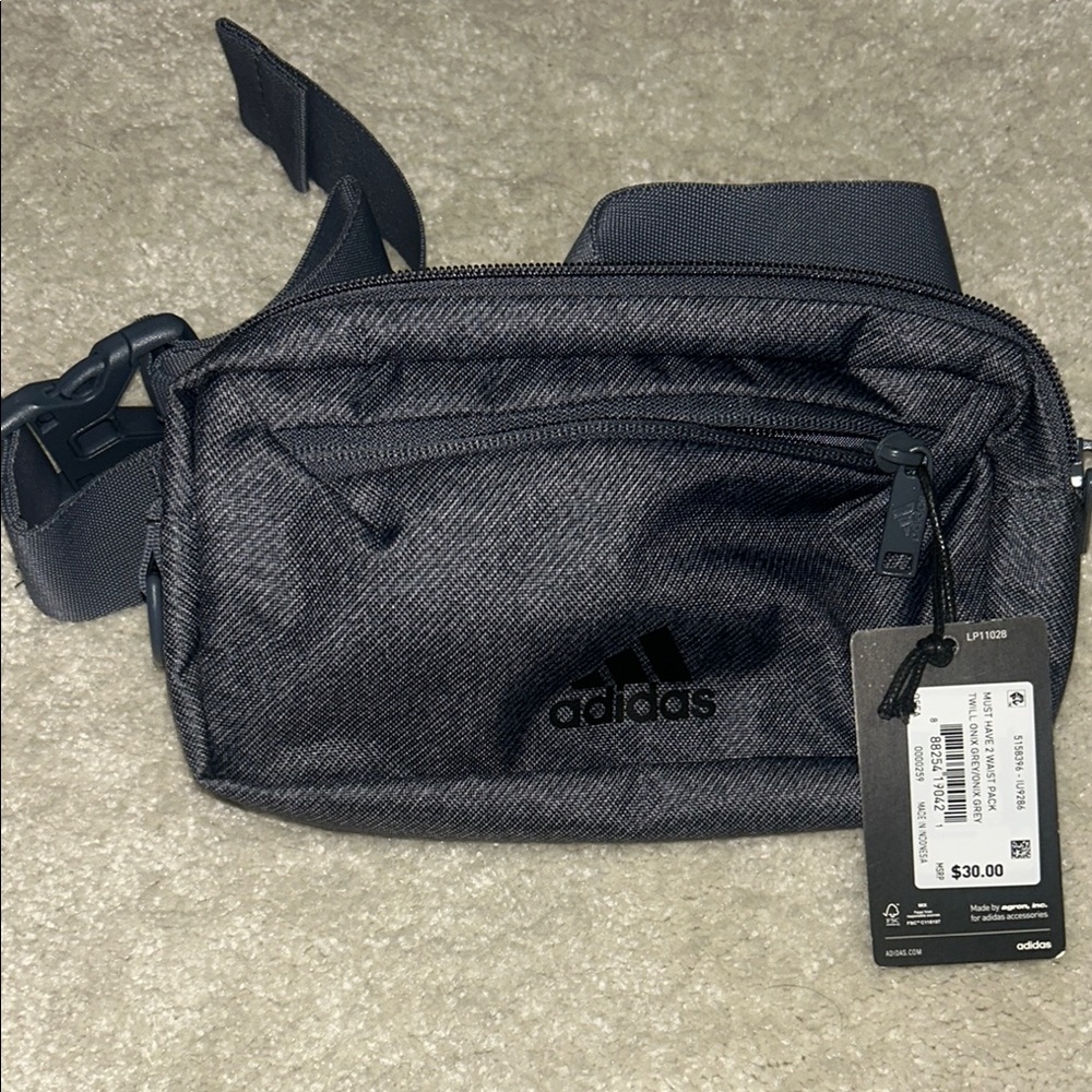 Adidas Black Belt Bag Sleek and Versatile